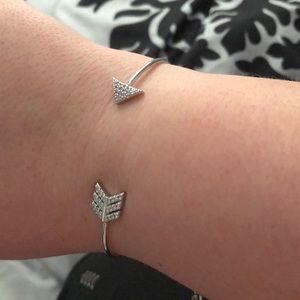 Silver arrow cuff bracelet